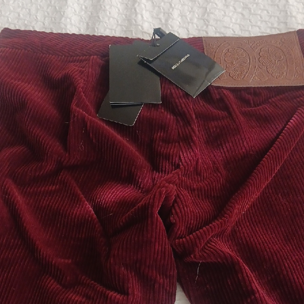NWT Vintage 2001 DOLCE GABBANA Corduroy Pants 44 - Picture 5 of 5